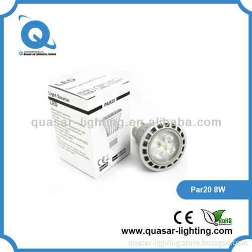 8w dimmable e27 par20 led spotlight bulb